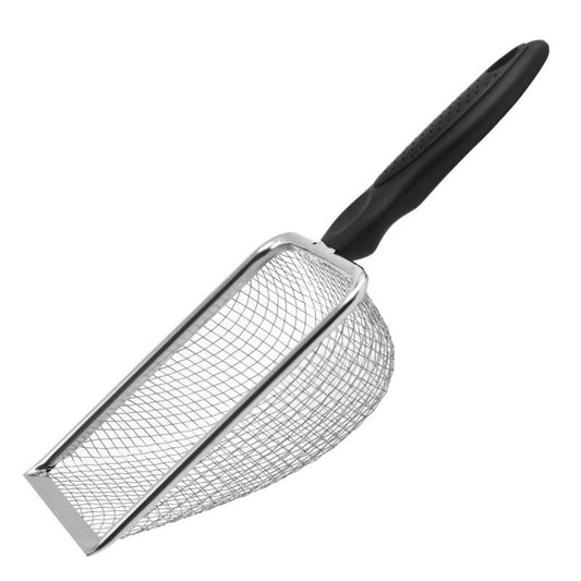 Stainless steel cat litter scoop