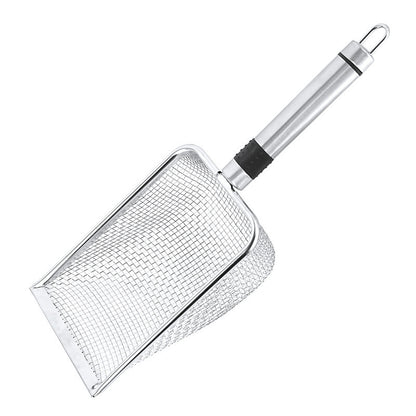 Stainless steel cat litter scoop