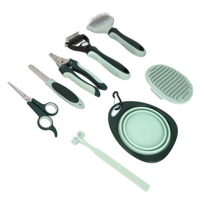 Pet Grooming Kit with Bath Brush and Comb Set