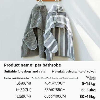 Pet Drying Robe Absorbent Towel